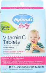 HYLAND'S: Baby Vitamin C Tablets Natural Lemon Flavored, 125 Tablets