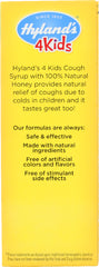 HYLAND'S: Cough Syrup 4 Kids with 100% Natural Honey, 4 oz