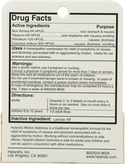 HYLAND'S: Motion Sickness, 50 Tablets