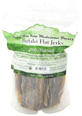 Papa Bow Wow Buffalo Flat Jerky - 6" Long