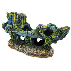 Penn Plax Sunken Ship Aquarium Decor