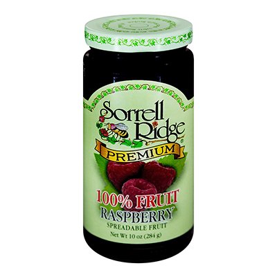 SORRELL RIDGE: Preserve Raspberry Unsweetened, 10 oz