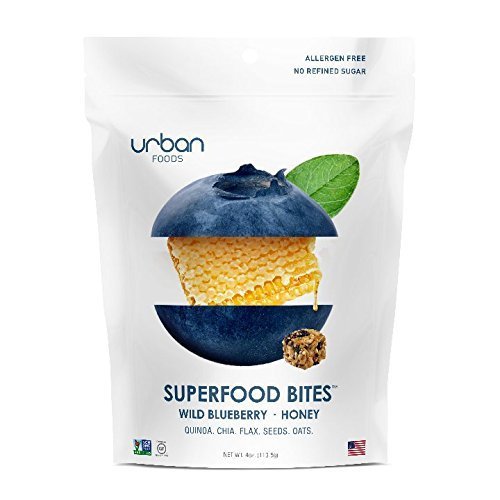 URBAN FOODS: Wild Blueberry Honey Superfood Bites, 4 oz