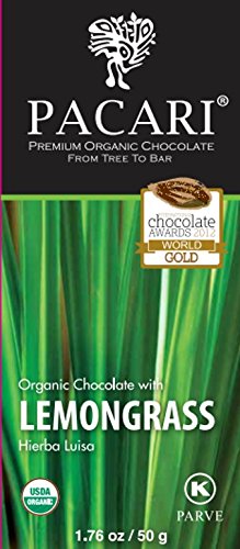 PACARI CHOCOLATE: Bar Chocolate Lemongrass Dark Organic, 1.76 oz