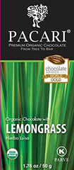PACARI CHOCOLATE: Bar Chocolate Lemongrass Dark Organic, 1.76 oz
