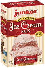 JUNKET: Mix Ice Cream Gluten Free Strawberry, 4 oz