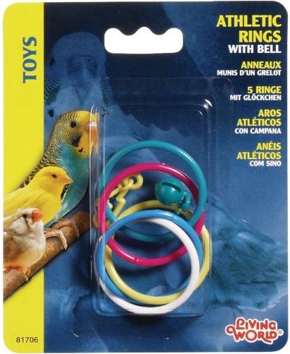 Living World Athletic Rings with Bell Bird Toy