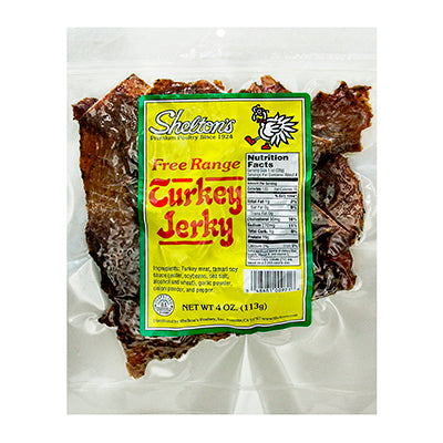 SHELTONS POULTRY: Turkey Jerky, 4 oz