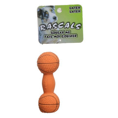 Rascals Latex Basketball Dumbbell Dog Toy