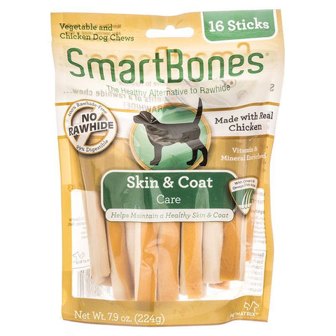 SmartBones Skin & Coat Care Treat Sticks for Dogs - Chicken