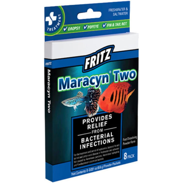 Fritz Maracyn Two Bacterial Medication Powder for Freshwater and Saltwater Aquariums
