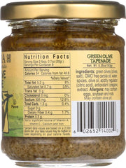 MEDITALIA: Green Olive Tapenade, 6.35 oz
