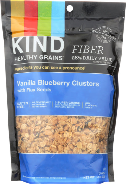 KIND: Healthy Grains Clusters Vanilla Blueberry with Flax Seeds, 11 oz