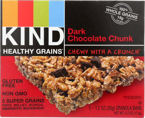 KIND: Healthy Grains Granola Bars Dark Chocolate Chunk 5 Count, 6.2 oz