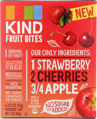 KIND: Fruit Bites Strawberry Cherry Apple, 1 bx