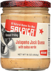 SALPICA: Queso Dip Jalapeno Jack Medium, 16 Oz