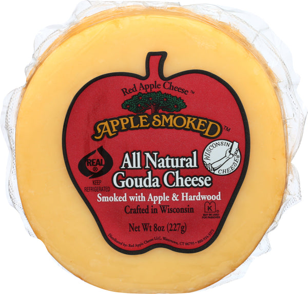 APPLE SMOKED CHEESE: Smoked Gouda Cheese, 8 oz