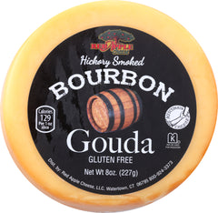 RED APPLE : Hickory Smoked Bourbon Gouda Cheese, 8 oz