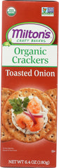 MILTONS:  Organic Toasted Onion Crackers, 6.4 oz