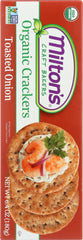 MILTONS:  Organic Toasted Onion Crackers, 6.4 oz
