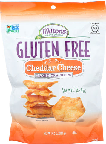MILTON'S: Gluten Free Baked Crackers Cheddar Cheese, 4.5 oz