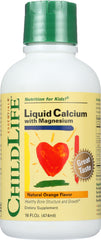 CHILDLIFE ESSENTIALS: Liquid Calcium with Magnesium Natural Orange Flavor, 16 oz