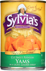 SYLVIAS: Specially Cut Yams in Light Golden Syrup, 15 oz