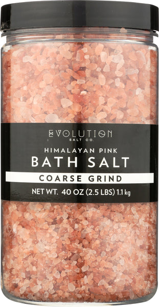 EVOLUTION SALT: Himalayan Pink Bath Salt Coarse Grind, 40 oz