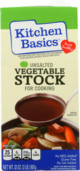 KITCHEN BASICS: Unsalted Vegetable Cooking Stock, 32 Oz