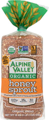 ALPINE VALLEY: Bread Sprouted Honey Wheat with Flaxseed, 18 oz