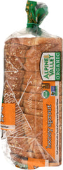 ALPINE VALLEY: Bread Sprouted Honey Wheat with Flaxseed, 18 oz