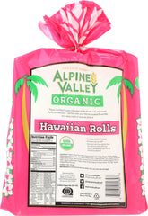 ALPINE VALLEY: Organic Hawaiian Rolls, 12 oz