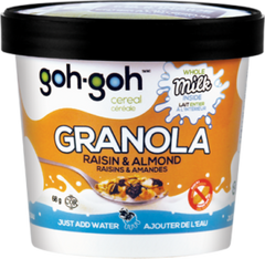GOH GOH CEREAL: Cereal Cups Raisin and Almond, 68 gm