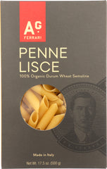 AG FERRARI: Organic Pasta Penne Lisce, 17.5 oz