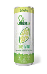 SOMATCHAAH: Tea RTD Sparkling Lime Mint, 12 fo