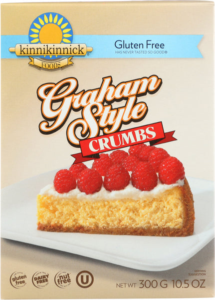 KINNIKINNICK: Gluten Free Graham Style Crumbs, 10.5 oz