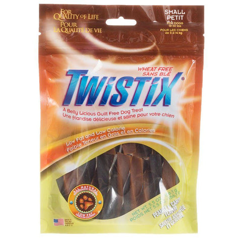 Twistix Wheat Free Dog Treats - Peanut Butter & Carob Flavor