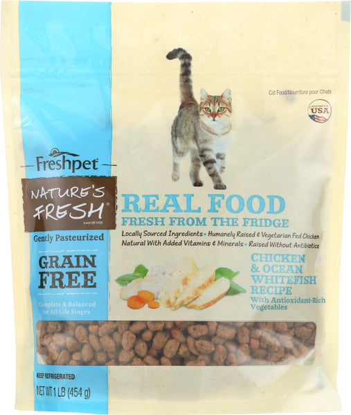 NATURES FRESH: Cat Food Chicken and Ocean Whitefish Recipe, 1 lb