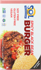 SOL CUISINE: Spicy Black Bean Burger, 10 oz