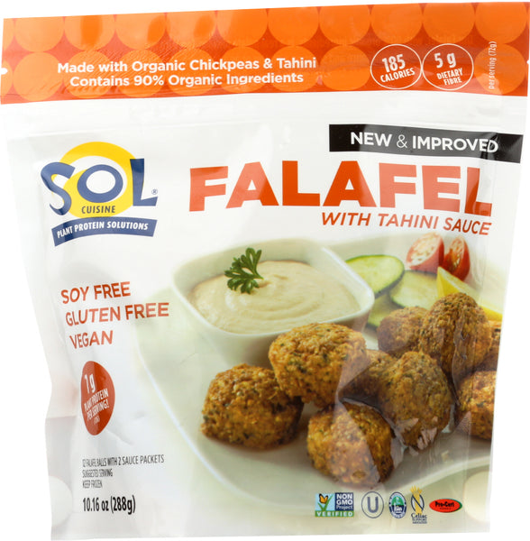 SOL CUISINE: Falafel With Tahnini Sauce, 10.2 oz