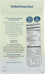 JUST HEMP FOODS: Hulled Hemp Seed, 24 oz