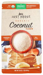 JUST ABOUT FOODS: Flour Coconut Org, 1 lb