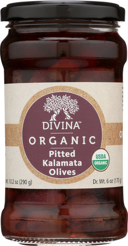 DIVINA ORGANIC: Kalamata Pitted Olives, 6 Oz