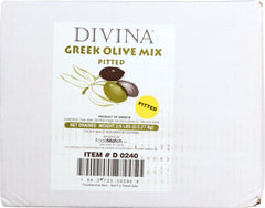 DIVINA: Mix Pitted Greek Olives Bulk, 5 lb