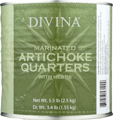 DIVINA: Marinated Artichoke Quarters With Herbs, 5.5 lb