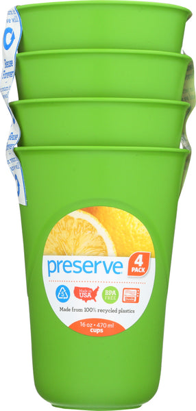 PRESERVE: Apple Green Everyday Cup 16 oz. 4 pc