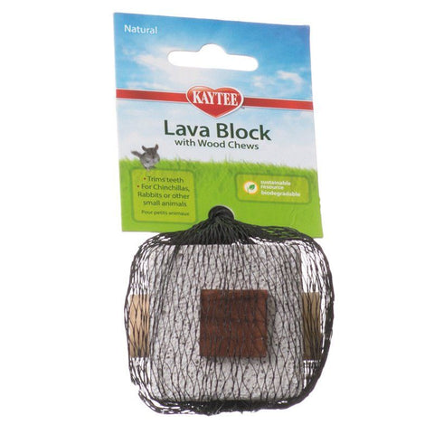Kaytee Natural Lava Block with Wood Chews
