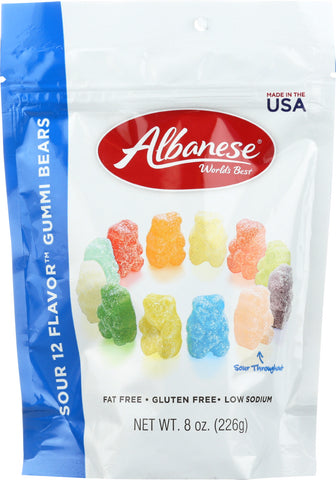 ALBANESE: Sour Gummi Bear 12 Variety Flavors, 8 oz