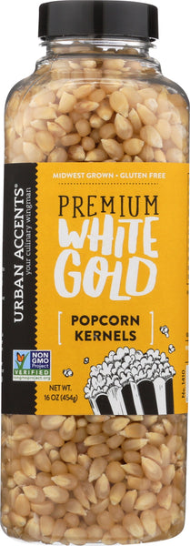 URBAN ACCENTS: Premium White Gold Popcorn Kernels, 16 oz