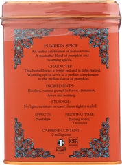 HARNEY & SONS: Pumpkin Spice Tea, 20 pc
